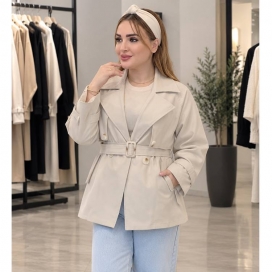 بارانی زنانه شنل دار استخوانی