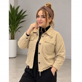 کت کتان پایین ریش نسکافه ای